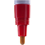 Маркер-краска MunHwa, 4мм, закруглённый пишущий узел, металлический корпус, красный, фото 2