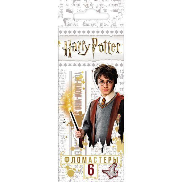 Фломастеры Hatber VK, 6 цветов, серия Гарри Поттер №2, в картонной упаковке - фото 1 - id-p100161317