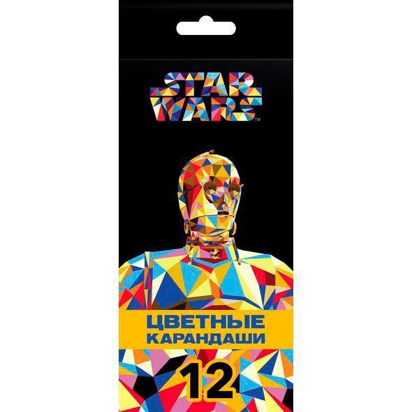 Карандаши Hatber VK, 12 цветов, серия Звёздные войны, в картонной упаковке - фото 1 - id-p100166187