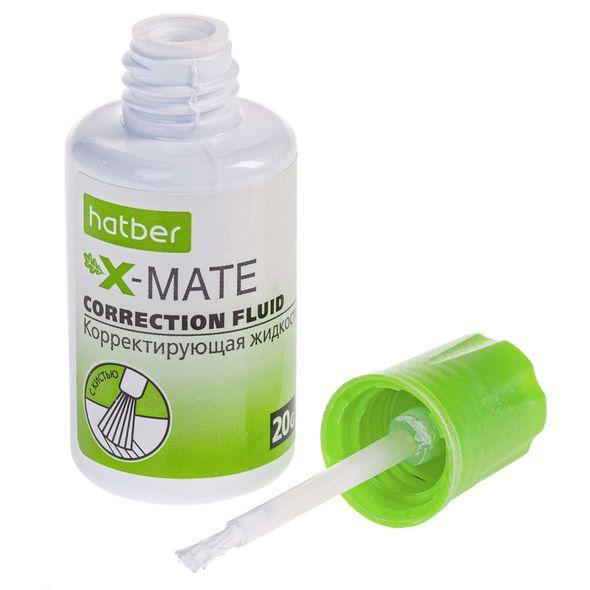 Корректирующая жидкость Hatber X-Mate, 20мл, на химической основе, с кисточкой - фото 3 - id-p100163252