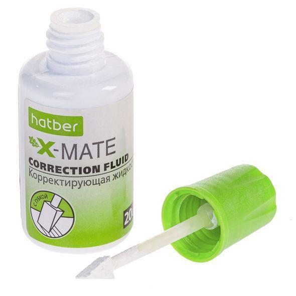 Корректирующая жидкость Hatber X-Mate, 20мл, на химической основе, с губчатым аппликатором - фото 3 - id-p100163253