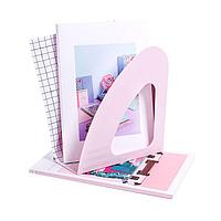Лоток пластиковый вертикальный для документов А4 Meshu Dew Pink Dreams, 235x90x240мм, розовый