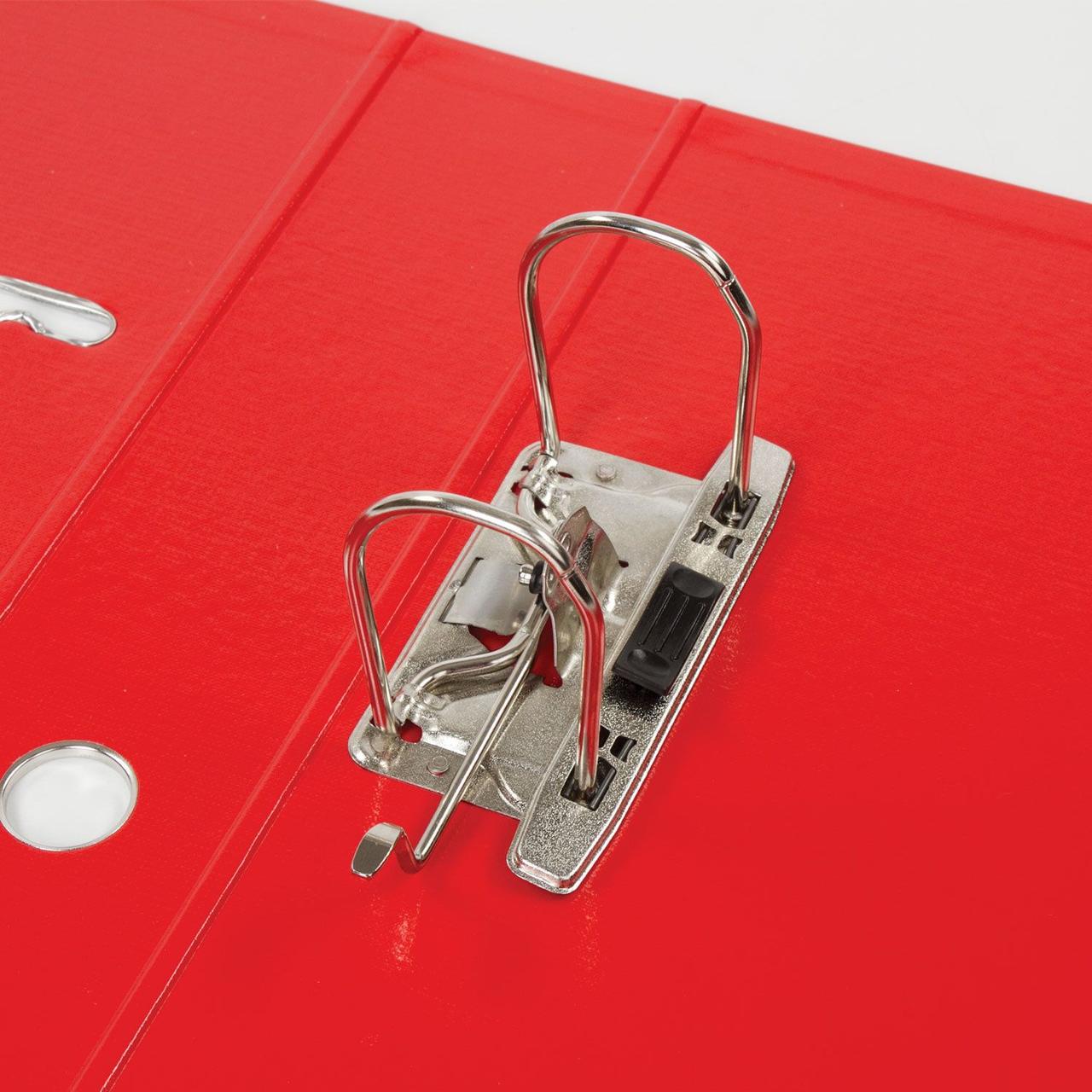 Папка регистратор Brauberg Extra, А4, 75мм, арочный механизм, покрытие пластик, красная - фото 2 - id-p100159592