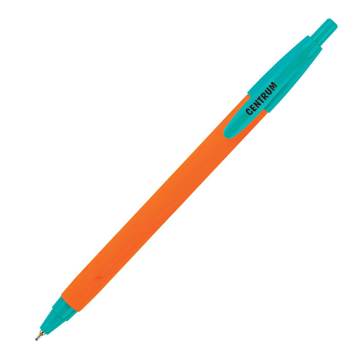 Ручка шариковая автоматическая Centrum Ease, 1мм, синяя, корпус ассорти - фото 1 - id-p100166242