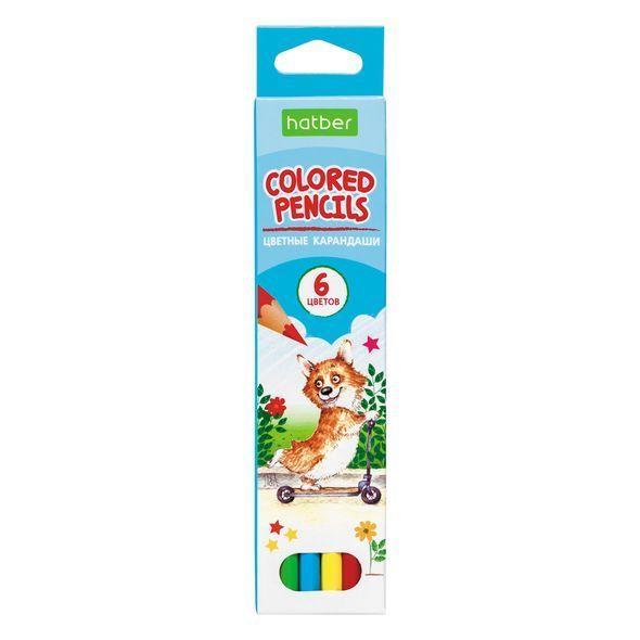 Карандаши Hatber Eco, 6 цветов, серия Pets Story, в картонной упаковке - фото 1 - id-p100160497