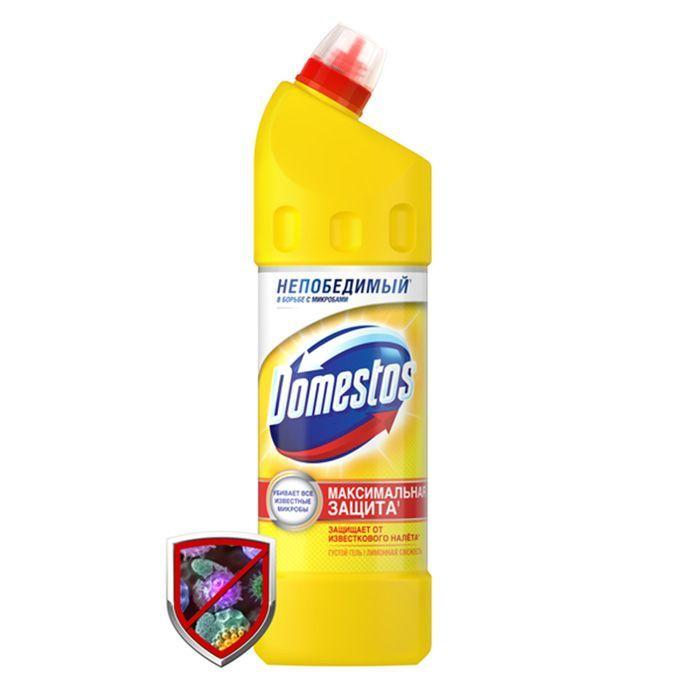 Жидкое средство для чистки сантехники Domestos, Лимонная свежесть, 1л. - фото 1 - id-p100158788