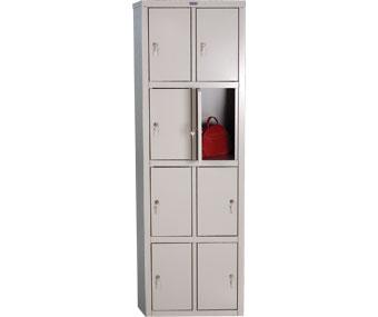 Металлический шкаф для вещей и одежды Практик LS-24, 8 ячеек - фото 1 - id-p100164331