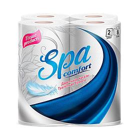 Туалетная бумага Spa Comfort, 2 слоя, белая, 8 рулонов в упаковке