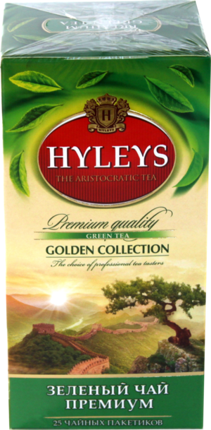 Чай зелёный Hyleys, серия Премиум, 200 пакетиков по 1,5гр, - фото 1 - id-p100166322