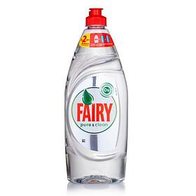 Жидкое средство для мытья посуды Fairy, Pure & Clean, 650мл.