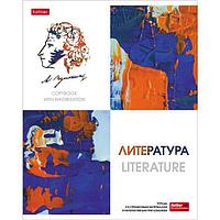 Тетрадь предметная Hatber, 48л, А5, на скобе, серия Ярко стильно - Литература, линия