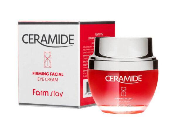 FarmStay Ceramide Firming Facial Eye Cream Укрепляющий крем с керамидами для кожи вокруг глаз 50 мл - фото 1 - id-p100161498