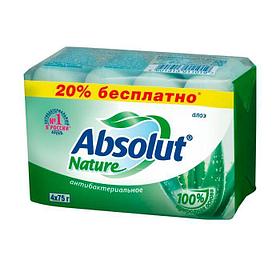 Мыло туалетное Absolut Nature, Алоэ, 75гр, 4 штуки в упаковке