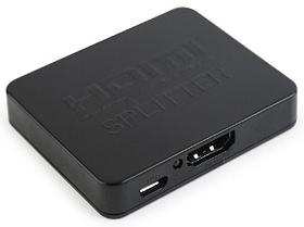 Разветвитель HDMI Cablexpert DSP-2PH4-03, HD19F/2x19F, 1 компьютер = 2 монитора, Full-HD, 3D, 1.4v,