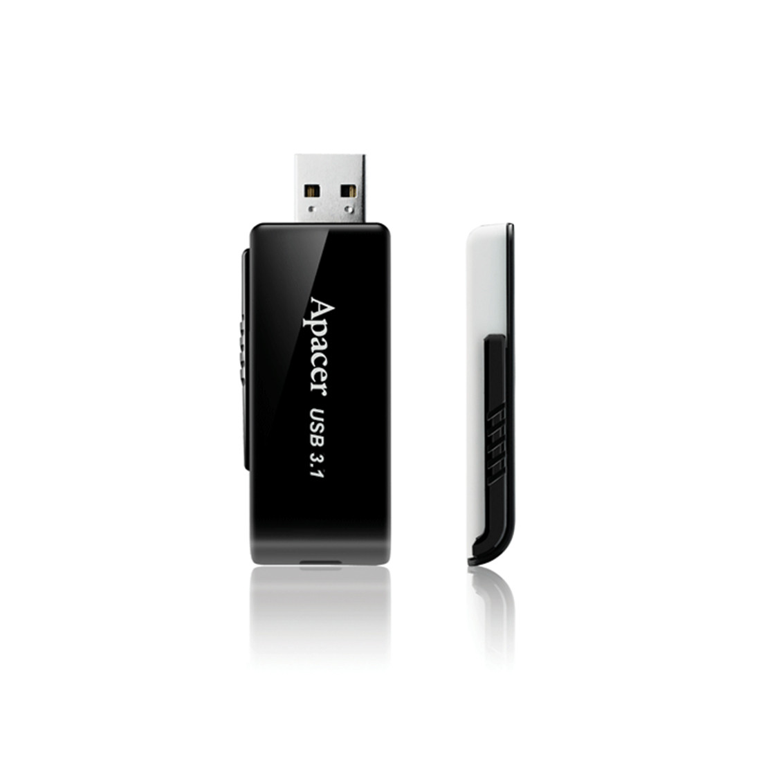 USB-накопитель, Apacer, AH350, AP64GAH350B-1, 64GB, USB 3.1, Чёрный - фото 2 - id-p100165403