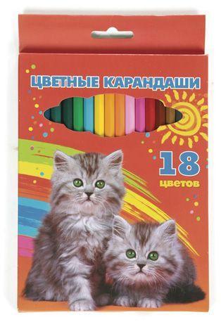 Карандаши Hatber VK, 18 цветов, серия Мои лучшие друзья, в картонной упаковке - фото 1 - id-p100163470