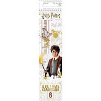 Карандаши Hatber VK, 6 цветов, серия Гарри Поттер №2, в картонной упаковке