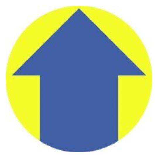 Самоклеящиеся этикетки-точки Avery, диаметр 19мм, стрелка, жёлто-синий, 250 штук в диспенсере - фото 2 - id-p100162527