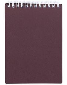 Блокнот Hatber, 80л, А5, клетка, пластиковая обложка, на гребне, серия Metallic, бордо