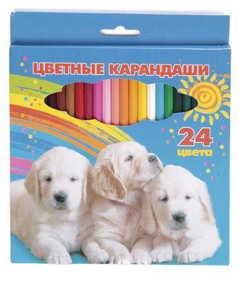 Карандаши Hatber VK, 24 цвета, серия Мои лучшие друзья, в картонной упаковке - фото 1 - id-p100163475