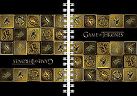 Записная книжка Hatber, 80л, А6, клетка, двойная твёрдая обложка, на гребне, серия Игра престолов