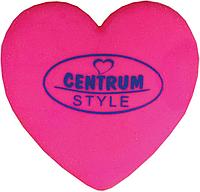 Ластик из синтетического каучука Centrum Style, 90x60x8мм, сердечко, розовый, в пакете