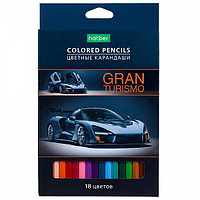 Карандаши Hatber Eco, 18 цветов, серия Gran Turismo, в картонной упаковке