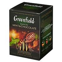 Чай черный Greenfield, серия Mint&Chocolate, 20 пакетиков-пирамидок по 1,8гр