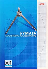 Набор бумаги масштабно-координатной Hatber, 25л, А4, отрывная склейка, серия Голубая сетка