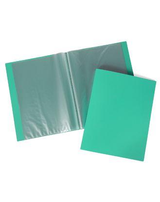 Папка пластиковая Hatber, А4, 700мкм, 100 вкладышей, 40мм, серия Line - Зелёная