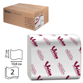 Туалетная бумага Veiro Professional Premium, 200л, 2 слоя, белая, V-сложения
