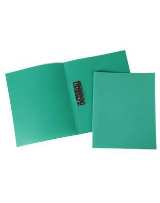 Папка пластиковая Hatber, А4, 500мкм, 14мм, металлический зажим, серия Line - Зелёная