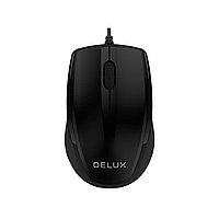 Компьютерная мышь, Delux, DLM-321OUB, Оптическая, USB, 1000 dpi, Длина провода 1,6м, Чёрный