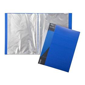Папка пластиковая Hatber, А4, 800мкм, 80 вкладышей, 40мм, серия Standard - Синяя