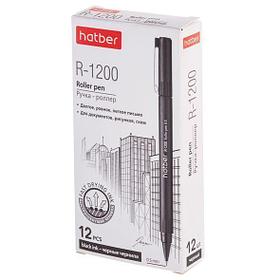 Ручка-роллер Hatber R-1200, 0,5мм, чёрная, чёрный корпус