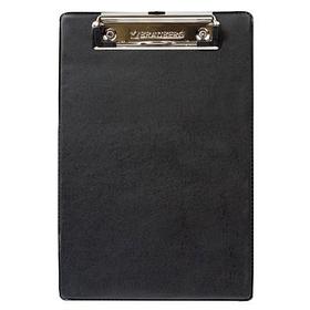 Папка-планшет Brauberg, А5, 50л, металлический зажим, ПВХ-покрытие, чёрная