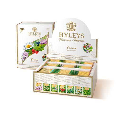 Чай чёрный Hyleys, серия Гармония природы, 7 вкусов, 100 пакетиков по 1,5гр - фото 1 - id-p100166511