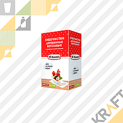 Зубочистки в инд. полиэтиленовой упаковке Komfi (1000шт) (50уп/кор)