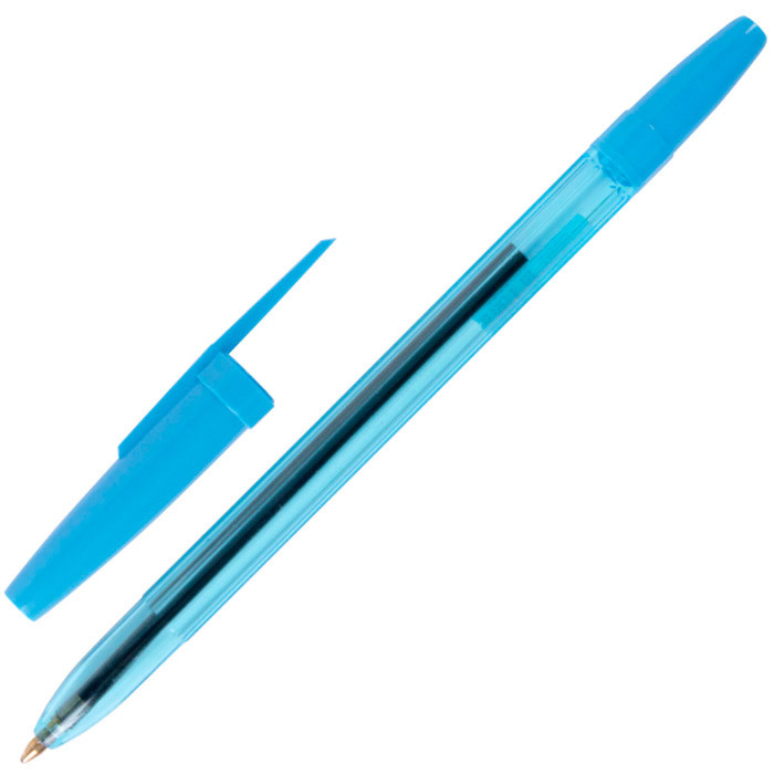 Ручка шариковая Staff Office, 1мм, синяя, голубой тонированный корпус - фото 1 - id-p100162650