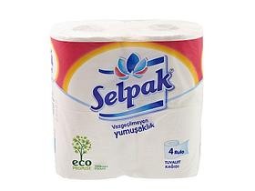 Туалетная бумага Selpak Ultra Comfort, 3 слоя, белая, упакованы по 4 рулона