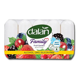 Мыло туалетное Dalan Family, Фруктовый сад, 75гр, 5 штук в упаковке