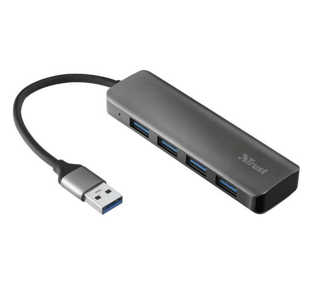 Разветвитель Trust Halyx Aluminium 4-Port Mini USB Hub - фото 1 - id-p100165563