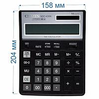 Калькулятор настольный Citizen, SDC-435N, 16-разрядный, 204x158x31мм, чёрный