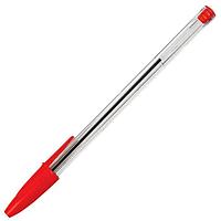 Ручка шариковая Staff BP-01, 1мм, красная, прозрачный корпус