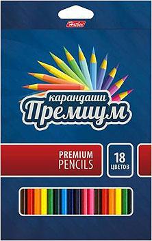 Карандаши Hatber, 18 цветов, серия Премиум, в картонной упаковке - фото 1 - id-p100162697