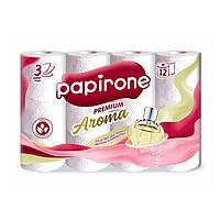 Туалетная бумага Papirone Aroma, 3 слоя, белая, упаковано по 12 рулонов