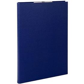 Папка-планшет картонная Staff, А4, 90л, металлический зажим, крышка, бумвинил, синяя