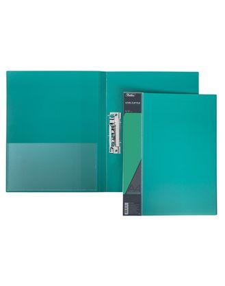Папка пластиковая Hatber, А4, 700мкм, 17мм, металлический зажим, карман, серия Standard - Зелёная