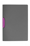 Папка пластиковая Durable, 30л, А4, боковой розовый клип, серия Duraswing Color, серая, фото 3