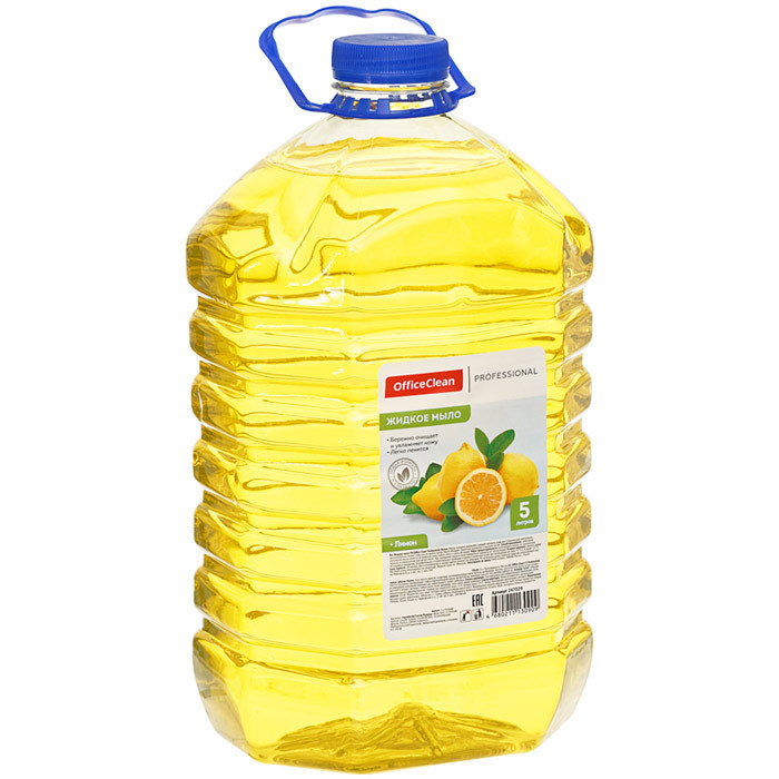 Жидкое мыло OfficeClean Professional, Лимон, 5л в бутылке - фото 2 - id-p100161831